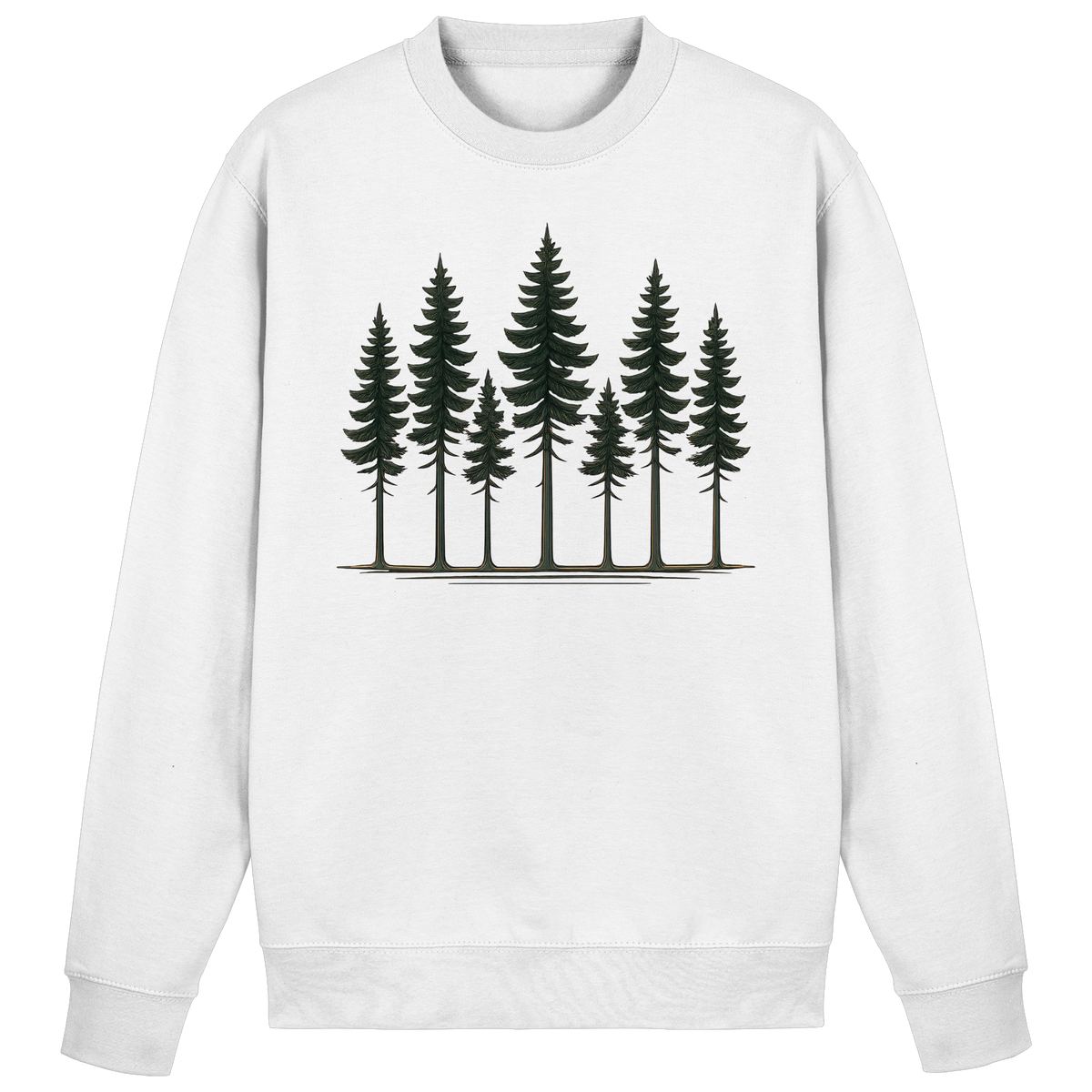 Arvenzo Pine Dusk Sweatshirt in Arctic White, front view showing a cozy, casual sweatshirt with a simple design and soft fabric.