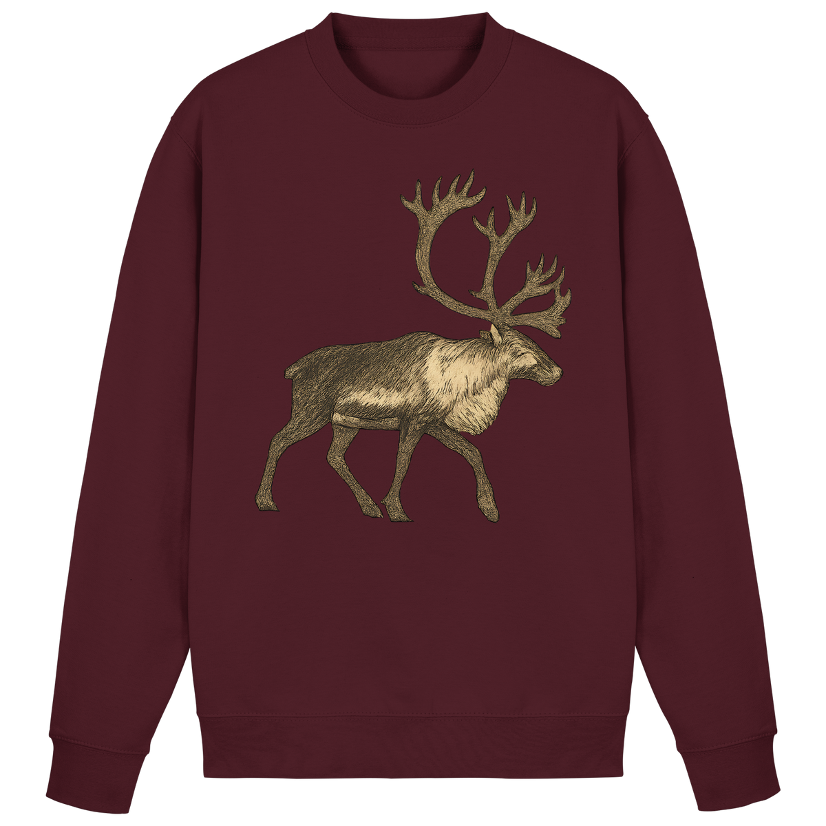 Arvenzo Tundra Walk burgundy sweatshirt with a simple front design, soft fabric, and comfortable fit.
