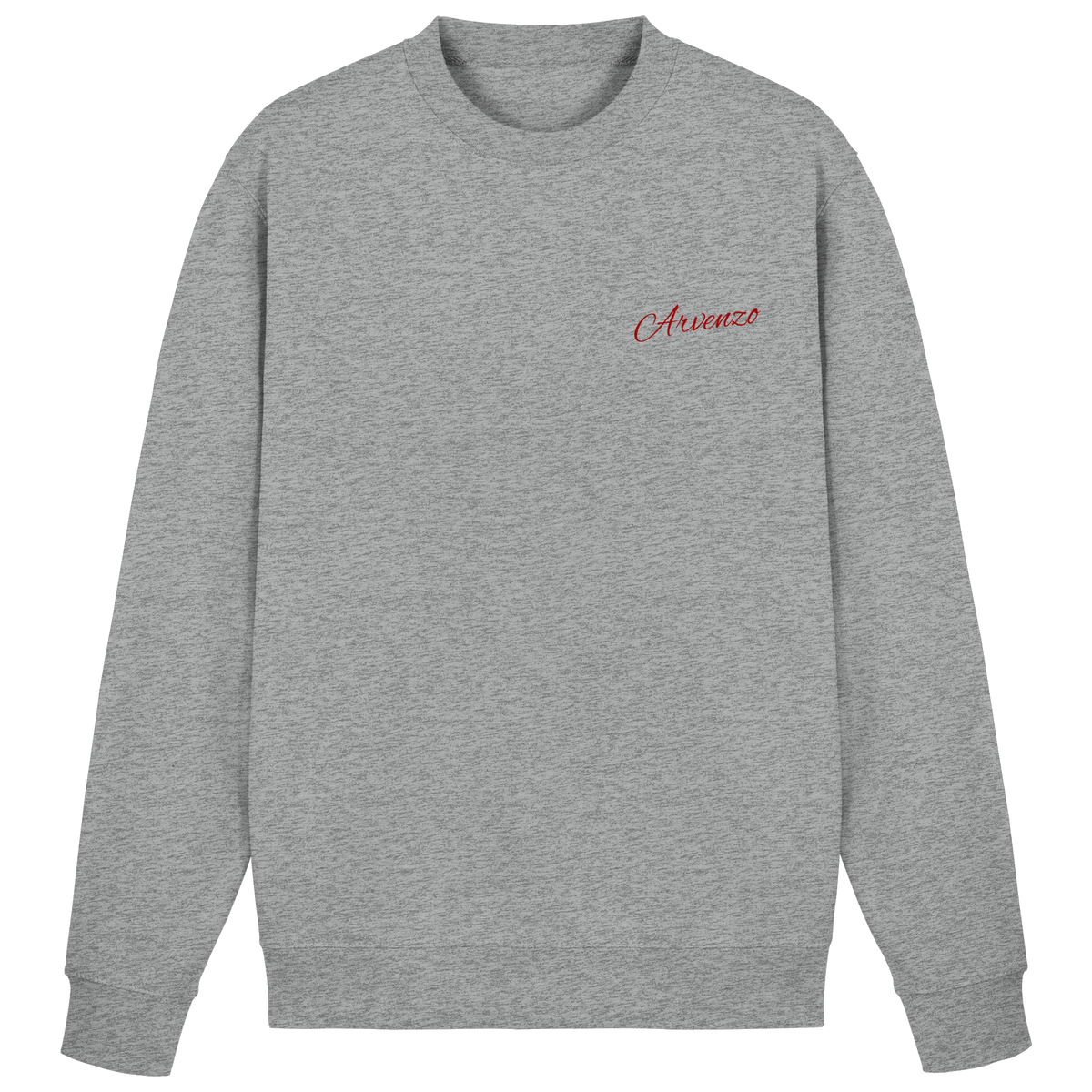 Heather grey Arvenzo Pure Ground sweatshirt featuring a classic front design and comfortable fit.