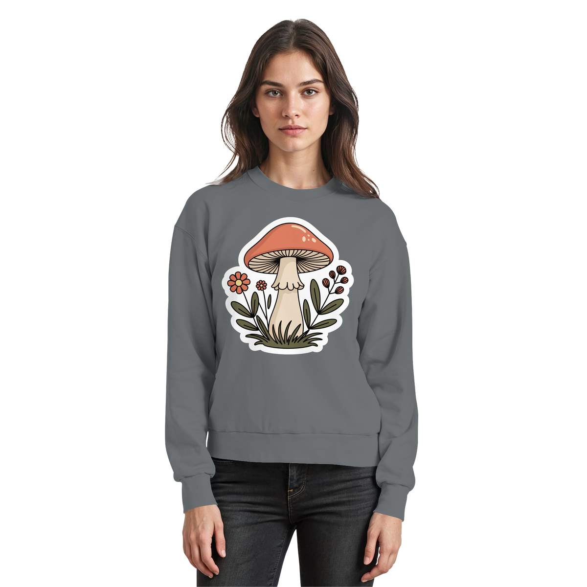 Arvenzo Still Roots steel grey sweatshirt with a simple front design, made from soft, comfortable fabric.