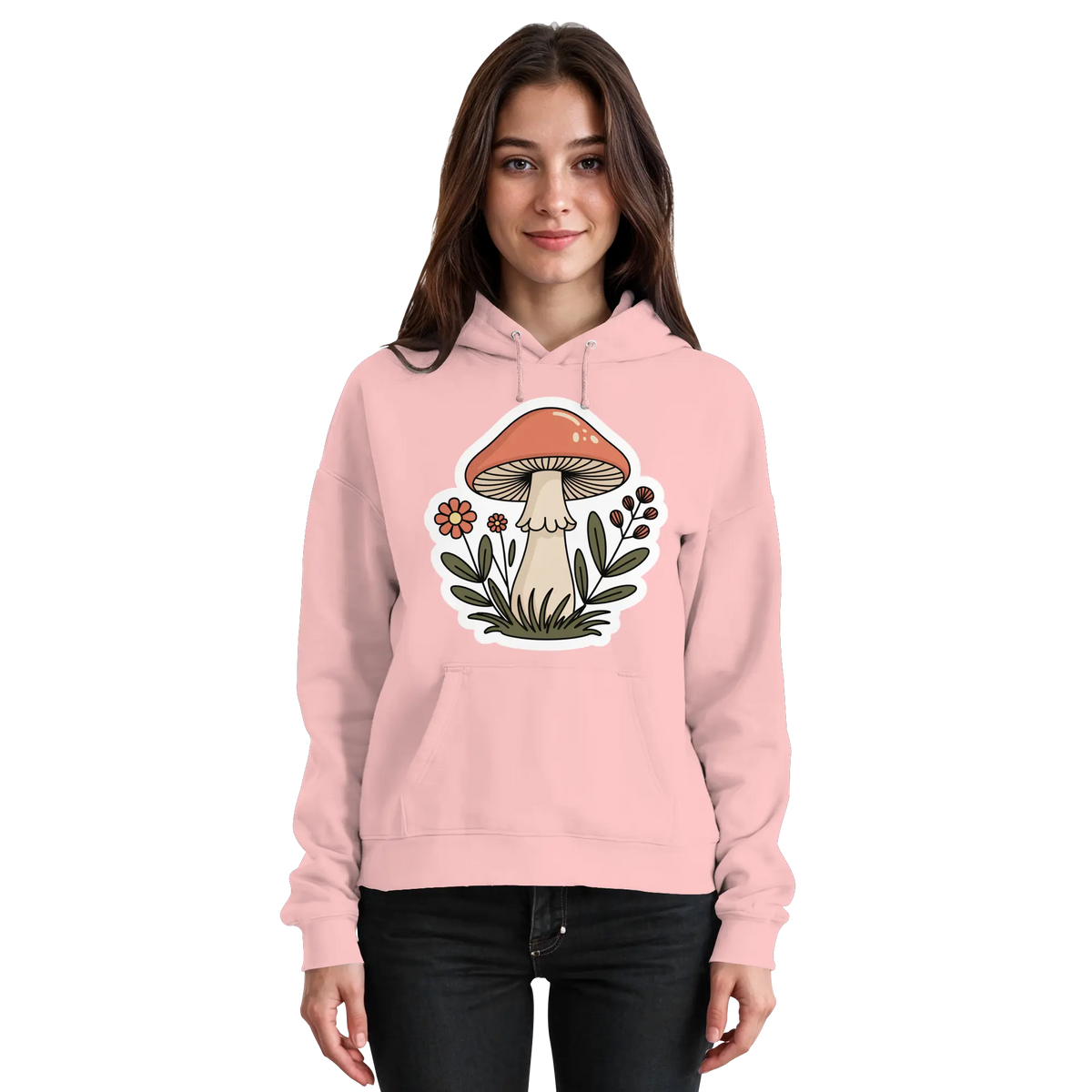 Baby pink unisex hoodie from Still Roots by Arvenzo, front view showing a cozy, casual hoodie with a simple design.