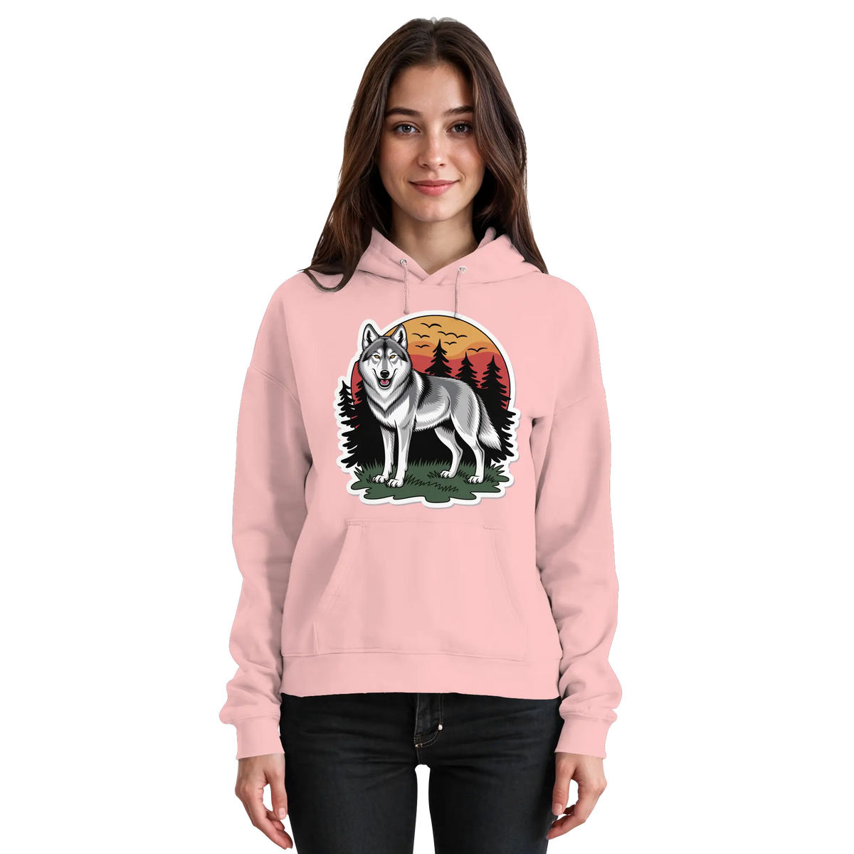 Pink unisex hoodie from Arvenzo's Lone Dusk collection, featuring a simple front design and soft fabric.