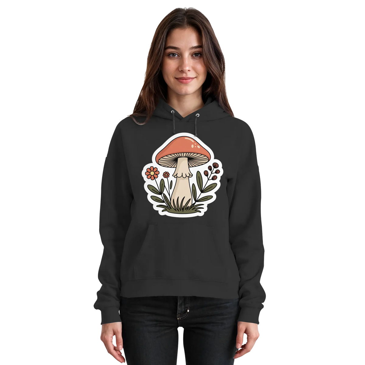 Black unisex hoodie from Still Roots by Arvenzo, featuring a front basic design and comfortable fit.