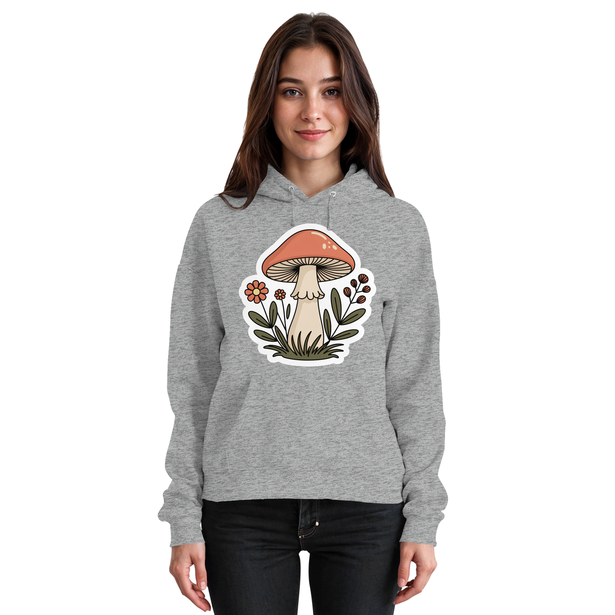 Unisex heather grey hoodie from Still Roots by Arvenzo, featuring a front design, casual fit, and soft fabric.