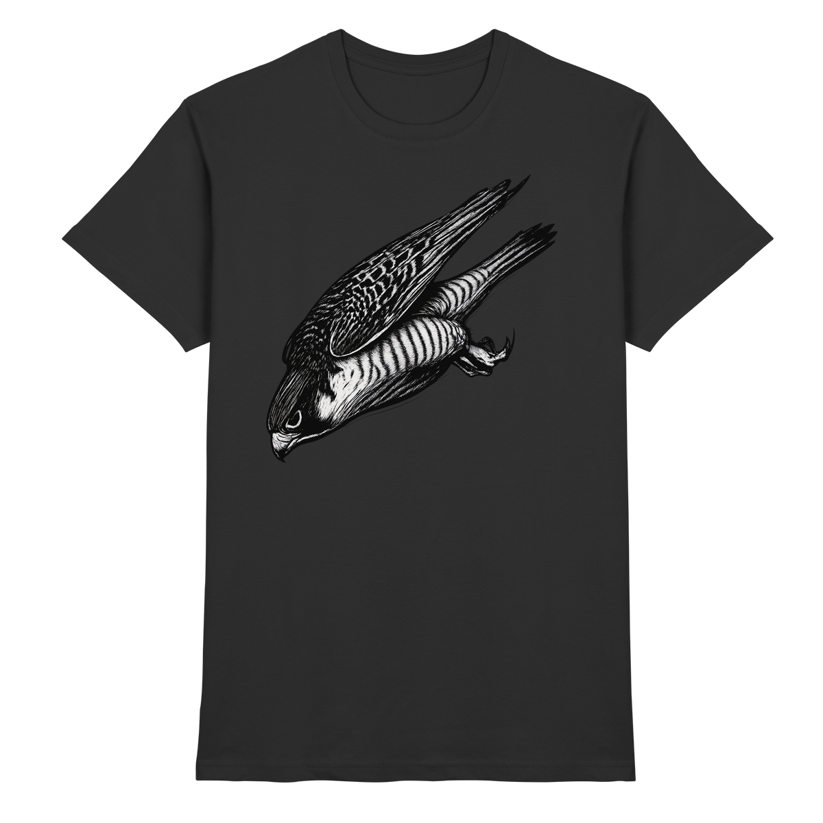 Front view of Arvenzo Swift Dive unisex black shirt, showcasing a premium design and casual fit.