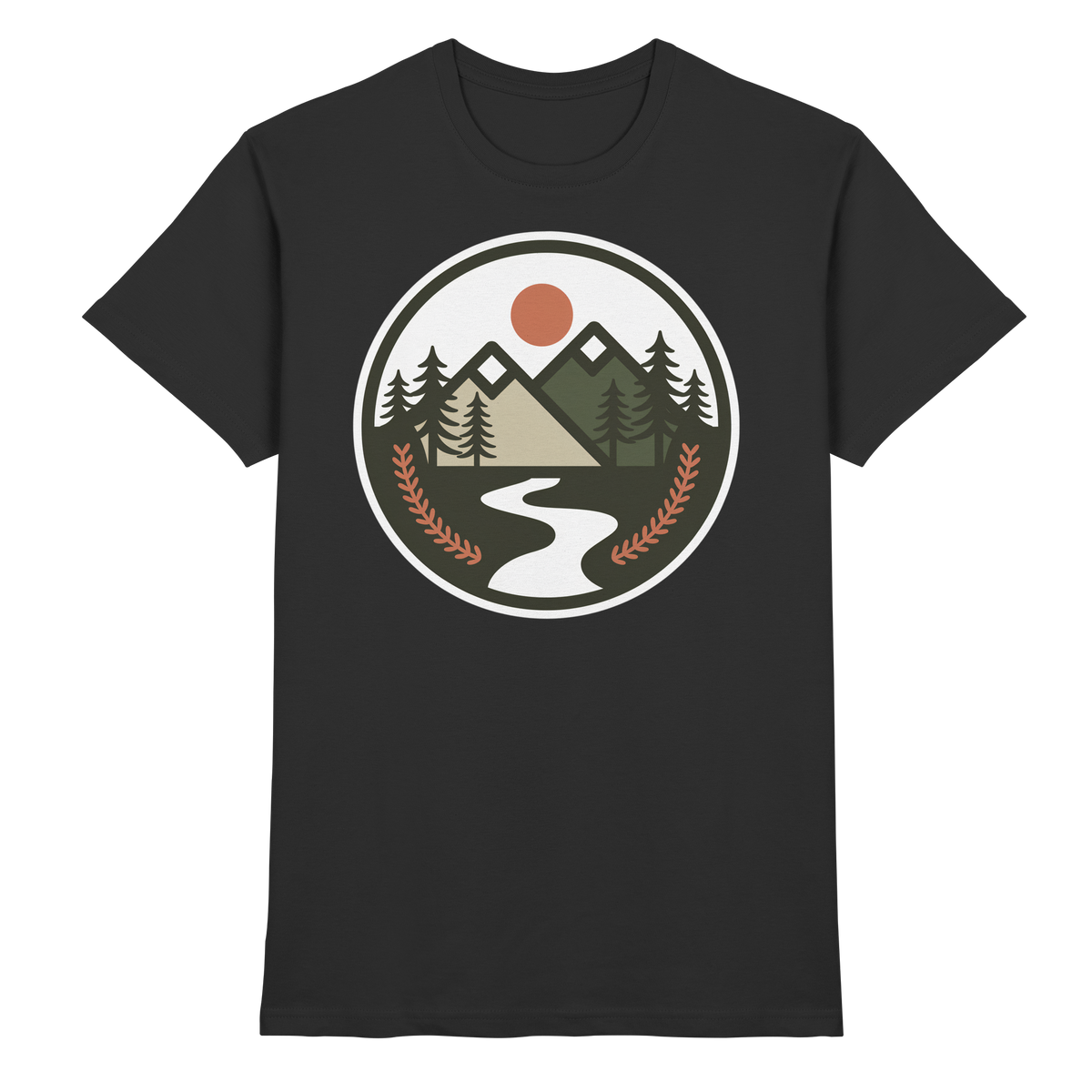 Front view of Arvenzo Unisex Open Ground shirt in black, showcasing a premium casual shirt with a classic fit and clean design.