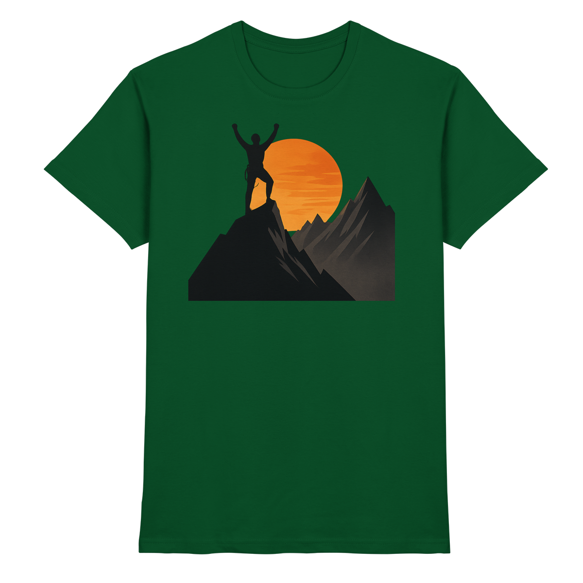 Front view of Arvenzo Bold Ascent unisex shirt in bottle green, showcasing its premium fit and stylish design.