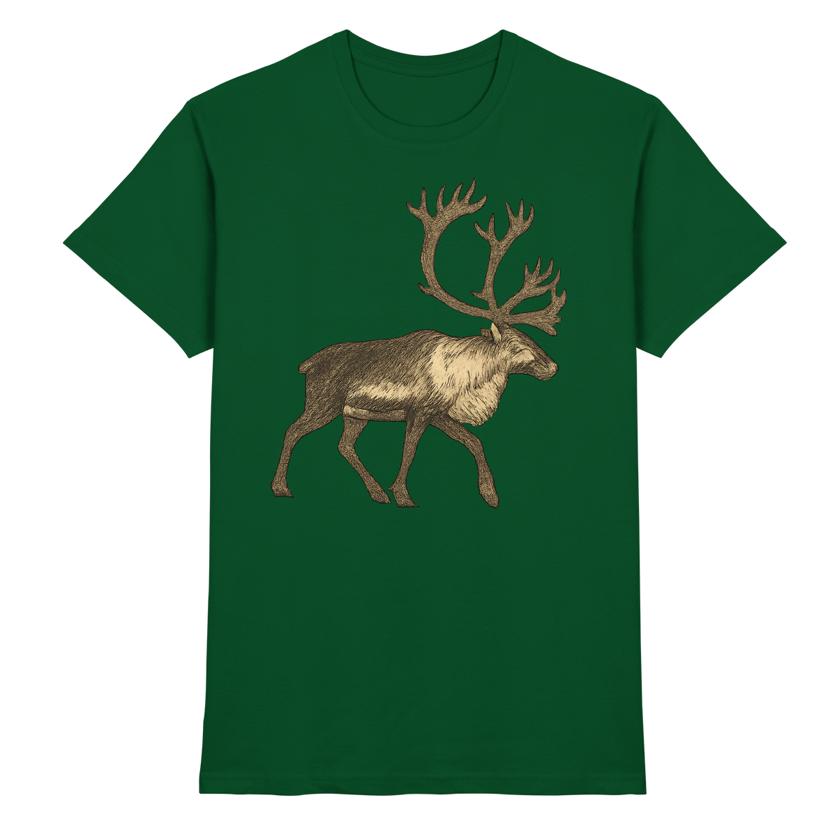 Unisex Tundra Walk Shirt by Arvenzo in bottle green, front view, premium cotton fabric, casual fit, stylish and comfortable.