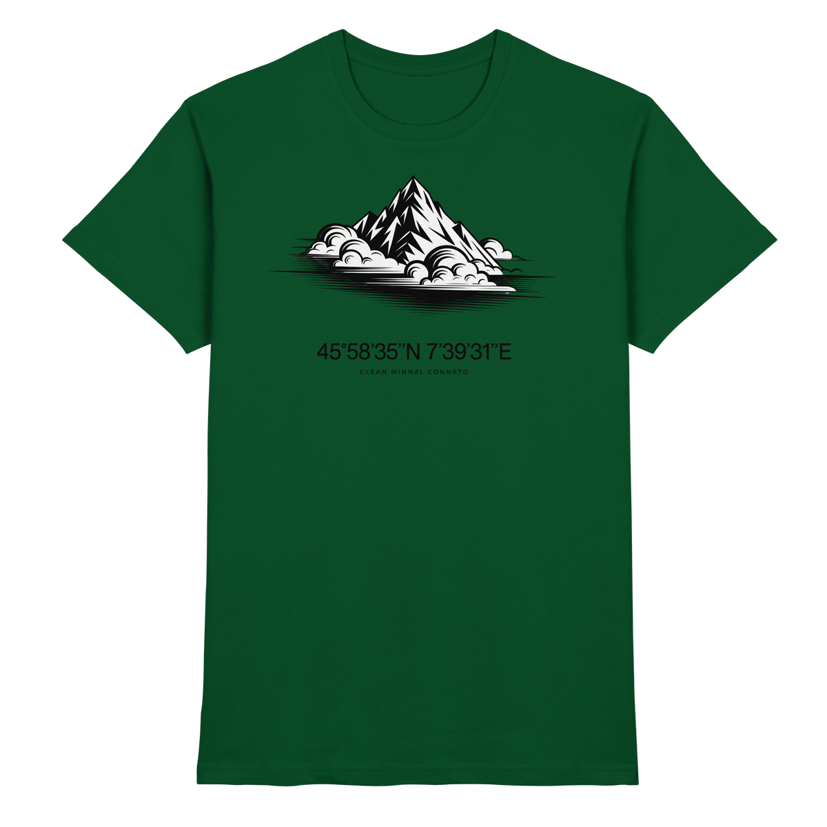 Arvenzo Summit Point unisex shirt in bottle green, front view showing classic fit and smooth fabric texture.