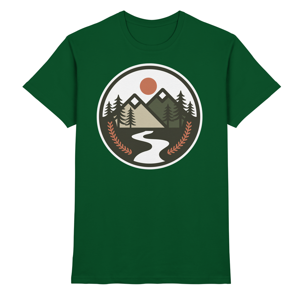 Front view of Arvenzo unisex Open Ground shirt in bottle green, showcasing a premium casual shirt design.