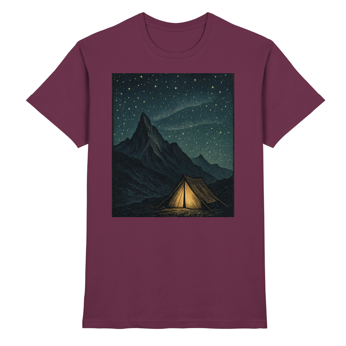 Front view of Arvenzo North Light Unisex Shirt in burgundy with a classic fit and minimalistic design.