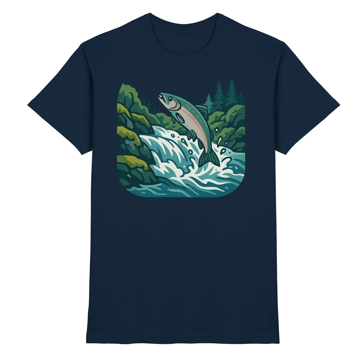 Unisex navy Silver Run Shirt by Arvenzo, featuring a front view of the premium silver-colored fabric and stylish design.