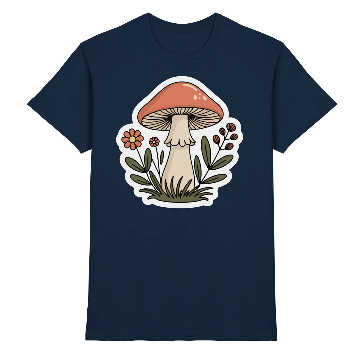 Front view of Arvenzo Still Roots unisex navy shirt, showcasing its premium design and comfortable fit.