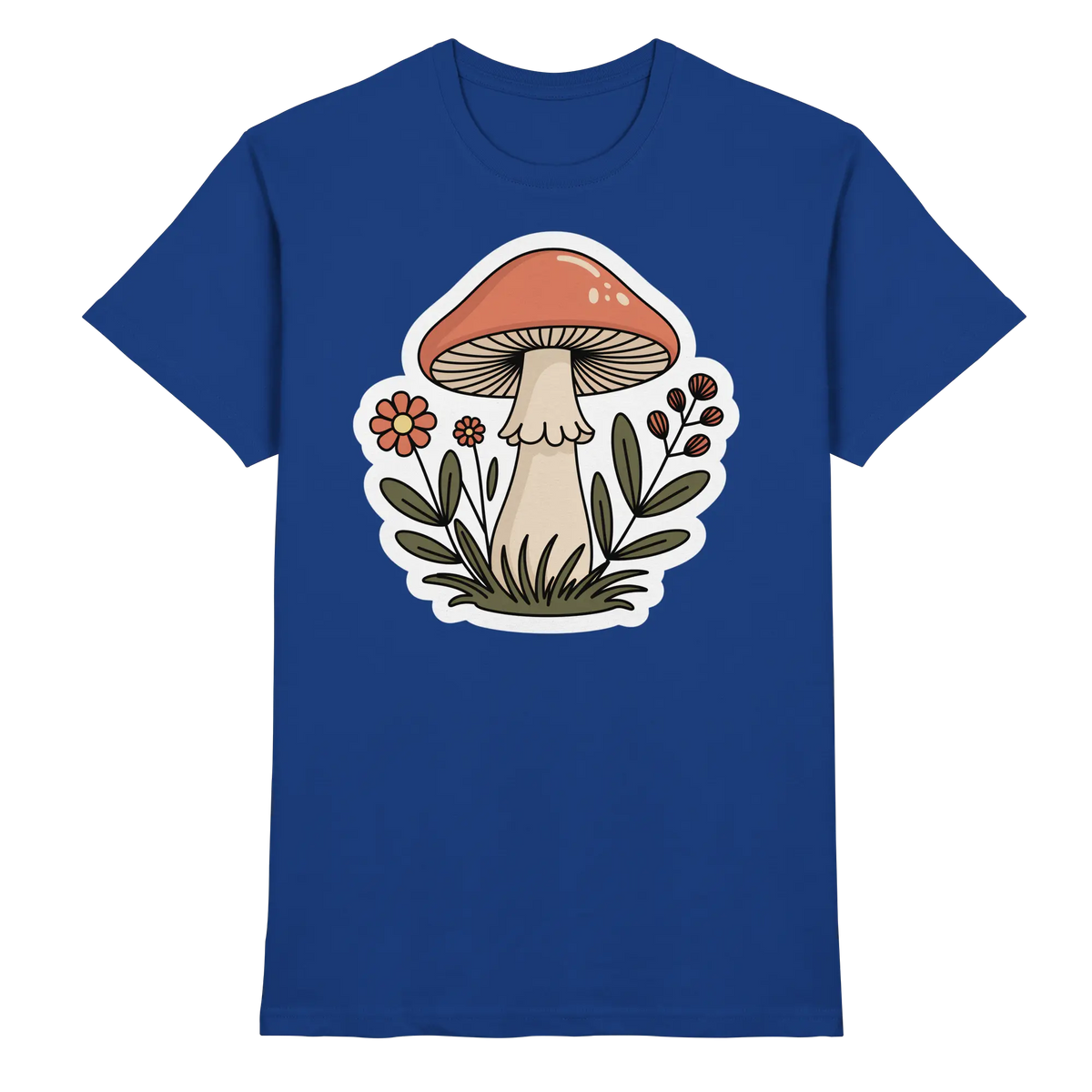 Royal blue unisex Still Roots shirt by Arvenzo, front view showcasing the stylish design and fabric texture.