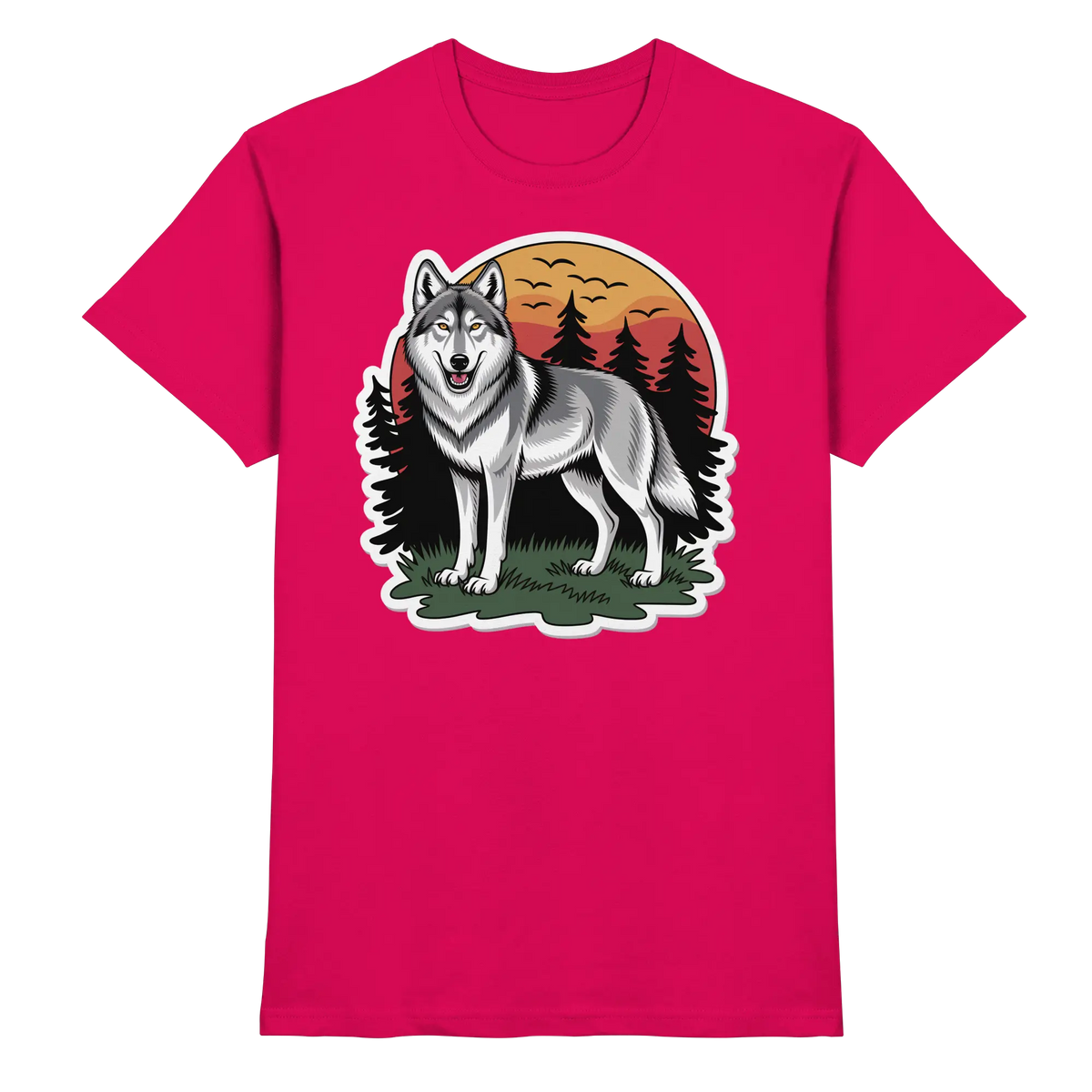 Front view of Arvenzo Lone Dusk unisex shirt in sorbet color, showcasing a premium fabric and relaxed fit.