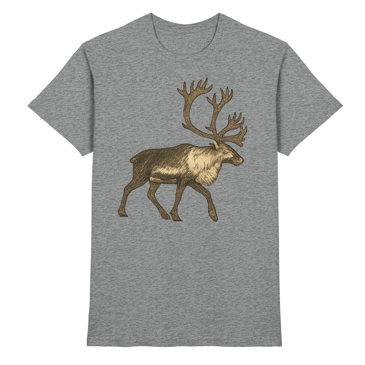 Unisex Arvenzo Tundra Walk Shirt in sports grey meliert, front view showcasing casual, comfortable fit and premium fabric.