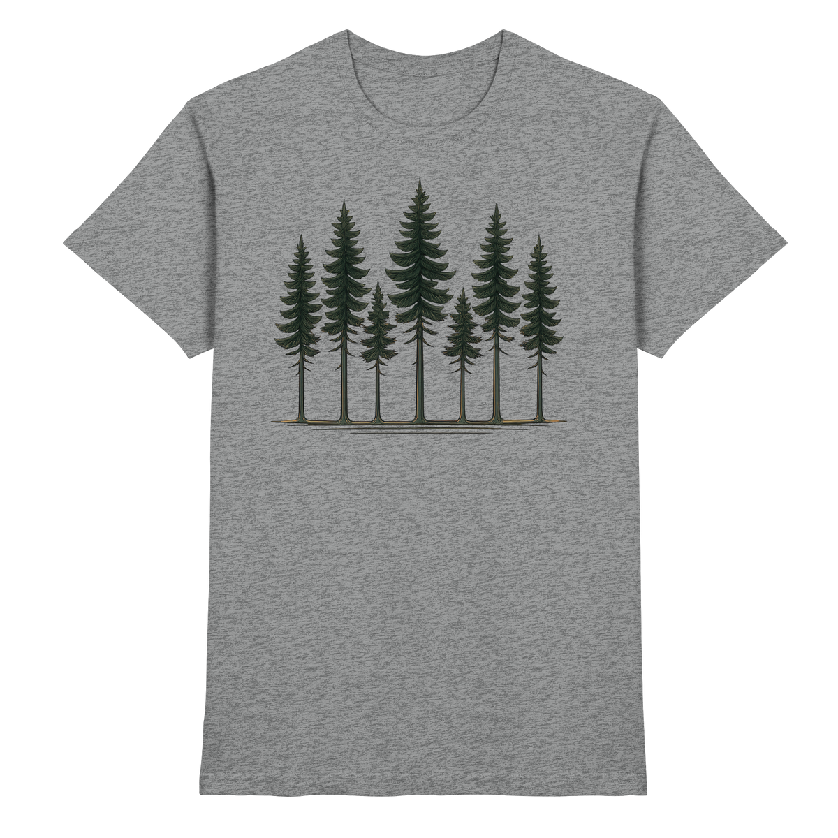 Unisex Pine Dusk Shirt by Arvenzo in sports grey meliert, front view showcasing a stylish casual shirt design.