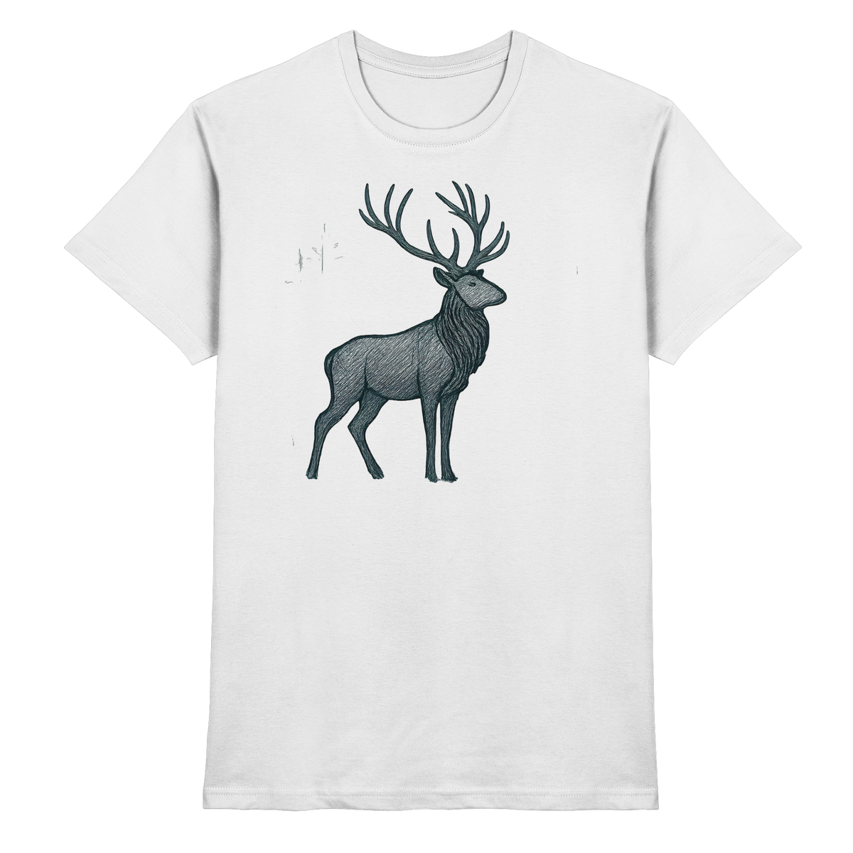 White Arvenzo Mist Crown unisex shirt with front design, premium cotton fabric, and comfortable fit.