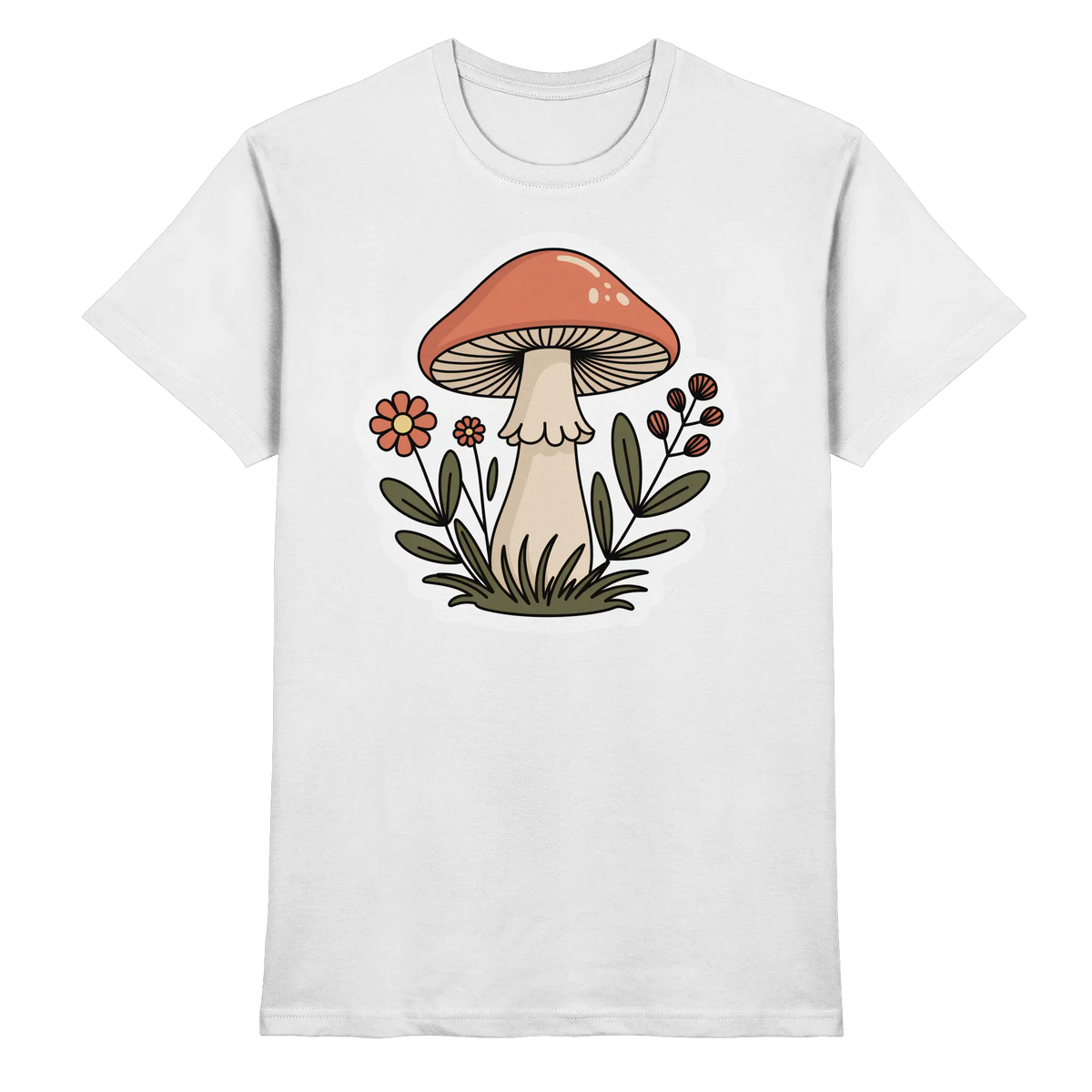 Front view of a white unisex Still Roots shirt by Arvenzo, showcasing a clean, premium design on soft cotton fabric.