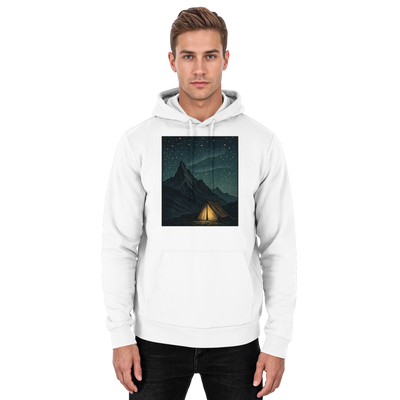 North Light hoodie with a tent under the northern lights – Arvenzo