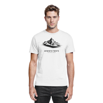 Summit Point t-shirt with the Matterhorn and its GPS coordinates – Arvenzo