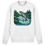 Arvenzo Silver Run sweatshirt in Arctic White, front view showcasing a classic crewneck design and soft fabric.