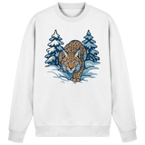Arvenzo Snow Lynx sweatshirt in Arctic White, front view showing a cozy, casual sweatshirt with a minimalist design.