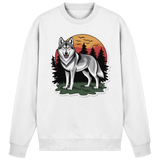 Arvenzo Lone Dusk sweatshirt in Arctic White, front view showing a cozy, casual sweatshirt with a simple crew neck design.