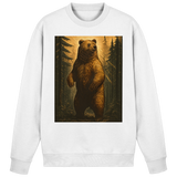 Arvenzo Deep Timber sweatshirt in Arctic White, front view showing classic crewneck design and soft fabric texture.