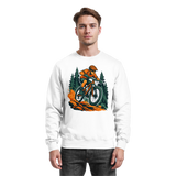 Arvenzo Dirt Rush sweatshirt in arctic white, front view showing classic crew neck and clean design.