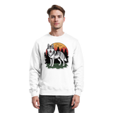 Arvenzo Lone Dusk sweatshirt in Arctic White, front view showing a casual, comfortable sweatshirt with a simple design.