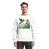 Arvenzo Bloom Wing sweatshirt in Arctic White, front view showcasing casual, cozy sweatshirt with wing graphic design.
