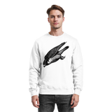 Arvenzo Swift Dive sweatshirt in arctic white, front view showing a casual fit and simple design.