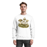 Arvenzo Forest Floor sweatshirt in arctic white, front view showing a cozy sweatshirt with forest-themed design on the chest.