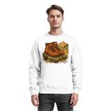 Arvenzo Trail Rest sweatshirt in arctic white, front view showing classic crewneck design and comfortable fit.