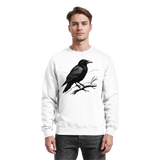 Arvenzo Dark Raven sweatshirt featuring a simple front design in white with a crew neckline and long sleeves.
