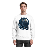 Arvenzo Night Watch sweatshirt in arctic white, front view showing a classic crewneck design and soft fabric texture.
