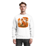 Arvenzo Ember Trail sweatshirt in arctic white, front view showing classic crew neck and relaxed fit.