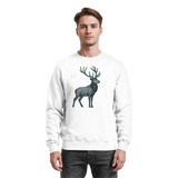 Arvenzo Mist Crown Sweatshirt in Arctic White showing the front view with a minimalist design and comfortable fit.
