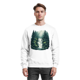 Arvenzo Fall Creek sweatshirt in Arctic White, front view showing classic crewneck design and soft fabric texture.