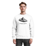 Arvenzo Summit Point sweatshirt in Arctic White, front view showing a casual, comfortable design with a crew neck and long sleeves.