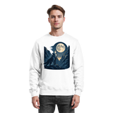 Arvenzo silver Howl sweatshirt featuring a front design, long sleeves, and a cozy fit in arctic white.