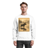 Arvenzo Calm Shore sweatshirt in Arctic White, front view showing a cozy, casual sweatshirt with a simple design and soft fabric.