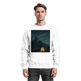 Arvenzo North Light Sweatshirt in Arctic White, front view showing classic crewneck design and soft fabric.