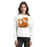 Arvenzo Ember Trail sweatshirt in arctic white, front view displaying comfortable fit and classic crewneck design.