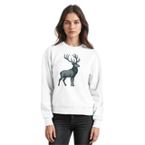 Arvenzo Mist Crown sweatshirt in Arctic White, front view showing casual sweatshirt with a simple design and comfortable fit.