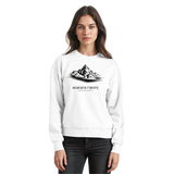 Arvenzo Summit Point sweatshirt in arctic white, front view showing a casual, comfortable sweatshirt with a simple design.
