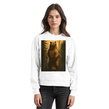 Arvenzo Deep Timber sweatshirt in Arctic White showing a front view with a classic crewneck design and soft fabric texture.