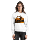 Arvenzo Elk Meadow sweatshirt in Arctic White, front view showing a cozy, casual sweatshirt with a simple design.