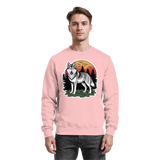 Arvenzo Lone Dusk sweatshirt in baby pink, front view showing soft fabric and simple design for casual wear.